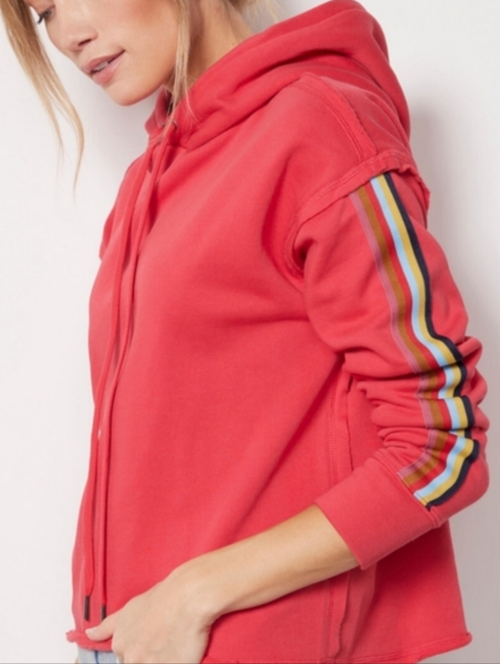 Evereve Kerry Tape Trim Hoodie - Picture 3 of 14